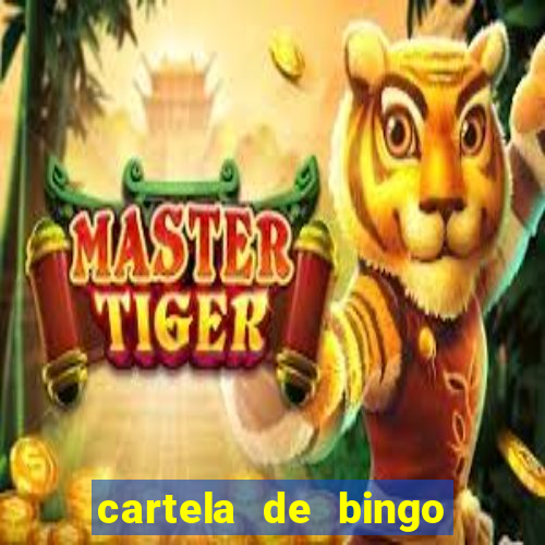 cartela de bingo cha de bebe